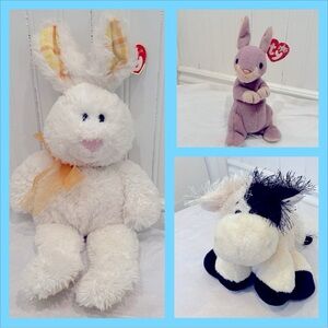 Vintage Y2K Plush Toys Stuffed Animal Lot - TY and WEBKINZ EUC